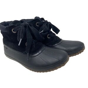 Sperry Boots Womens Syren Gulf Top Sider Duck Boot Weather Resistant Black Sz 7